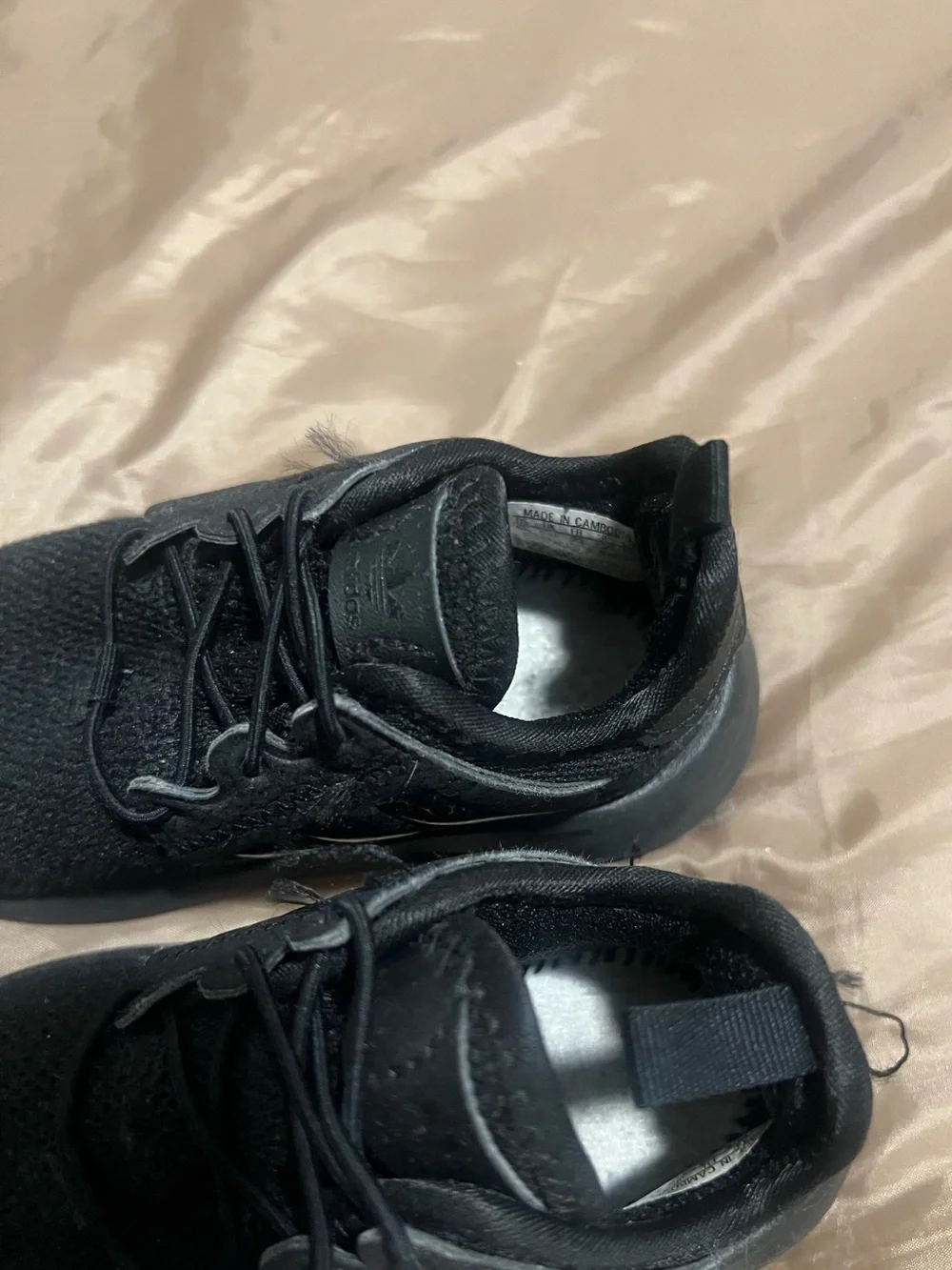 adidas Kids All-Black Breathable Knit Sneakers